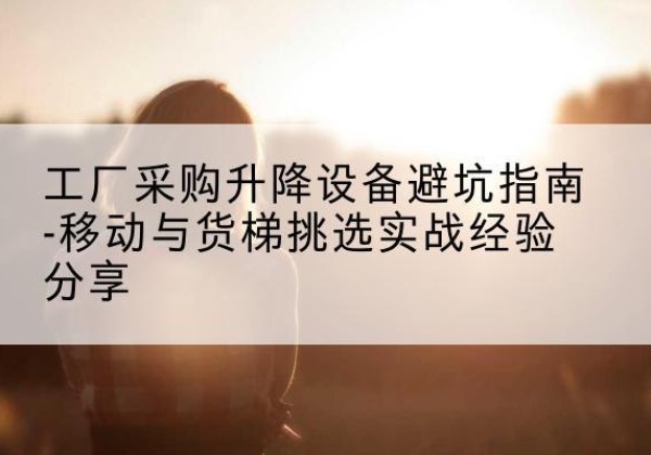 鼎湖移动式升降机怎么选-工厂采购升降设备避坑指南-移动与货梯挑选实战经验分享